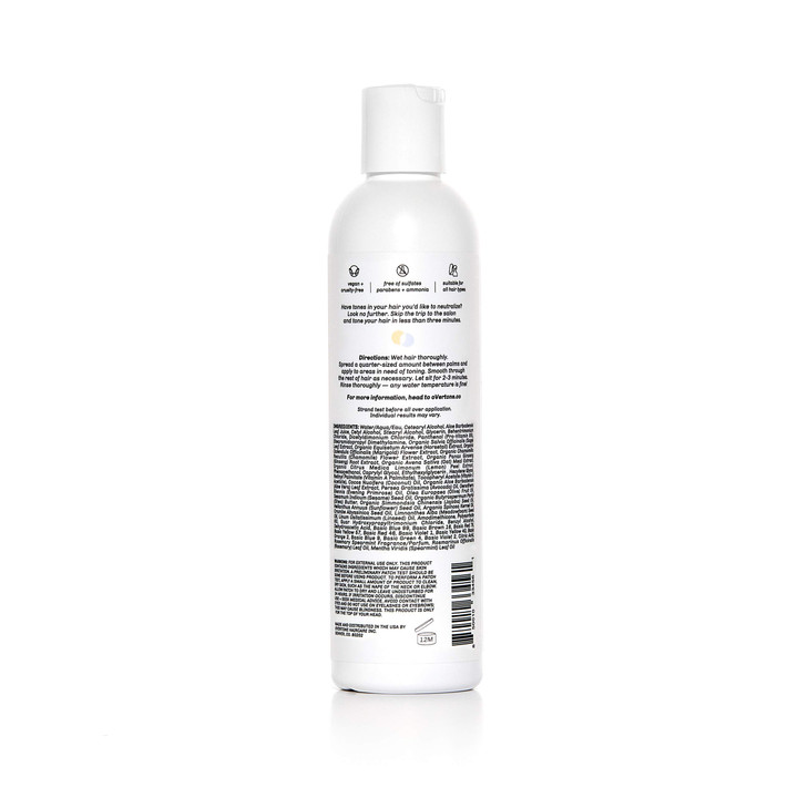 oVertone Haircare Blue Toning Conditioner - Neutralizes Brassiness for Blonde to Light Brown Hair - Deeply Hydrating Formula with Shea Butter & Cocon