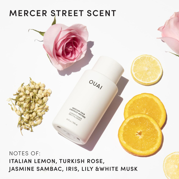 OUAI Medium Conditioner Refill - Hydrating Hair Conditioner with Coconut Oil, Babassu Oil, and Keratin - Strengthens, Repairs and Adds Shine - Parabe