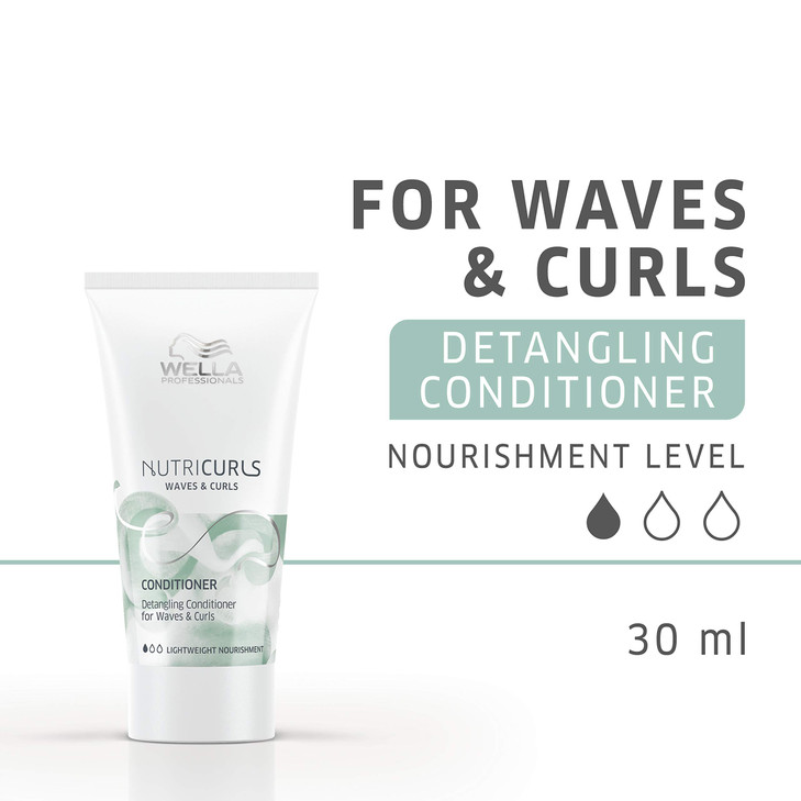 Wella Professionals Nutricurls Cleansing Conditioner for Waves and Curls | Nourish and Define Curly Hair | 1 Fl Oz