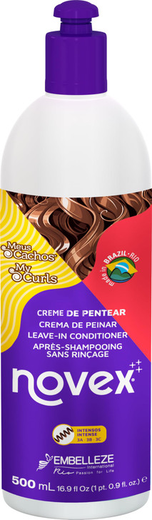 NOVEX My Curls Intense Leave In Conditioner 17.6oz - Repairs Damaged Curls  Enhances Shine, Softness and Luster  Frizz Free Hair