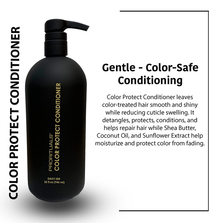 Prorituals Color Protect Hair Conditioner for Color Treated Hair, Large Size - Professional Hydration Sulfate Free Conditioner for Colored Hairs, Veg