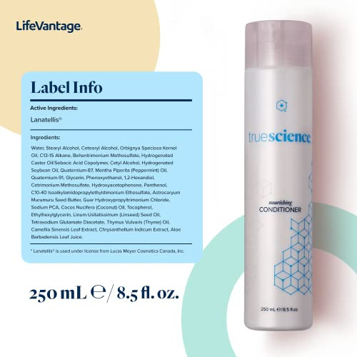 TrueScience Nourishing Hair Conditioner by LifeVantage, 250ml, With Nrf2 Ingredients, Oil Complex, Palm Seed Oil, Invigorating Green Tea & Coconut Oi
