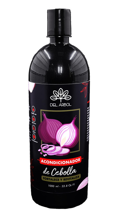 Onion Hair Conditioner DEL ARBOL. Red Onion and Aloe Vera Hair Strength Conditioner - Boosts Shine, Revitalizes Thinning Hair- Paraben Free - Family