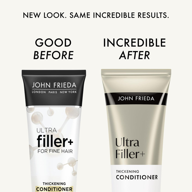 John Frieda ULTRAfiller+ Thickening Conditioner, Strengthening Conditioner for Damaged or Thin Hair, Infused with Biotin and Hyaluronic Acid to Stren