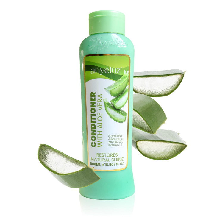 ANYELUZ Aloe Vera Argan Oil Conditioner, Moisture-Rich and Lightweight Nourishing Formula, Detangler for All Hair Types, Daily Use