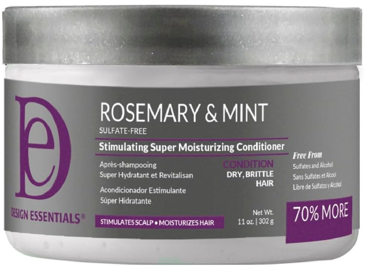Design Essentials Rosemary & Mint Stimulating Super Moisturizing Conditioner for Dry, Thick, or Brittle Hair; Sulfate-Free, Stimulates Scalp, Moistur