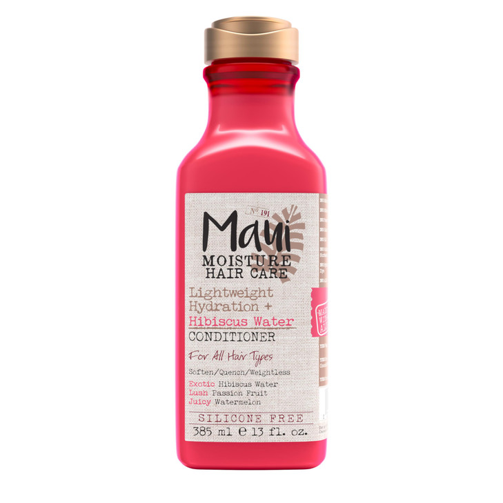 Maui Moisture Lightweight Hydration + Hibiscus Water Conditioner, Nourishing Aloe Vera Conditioner Softens & Quenches Hair, Vegan & Silicone-Free, 13