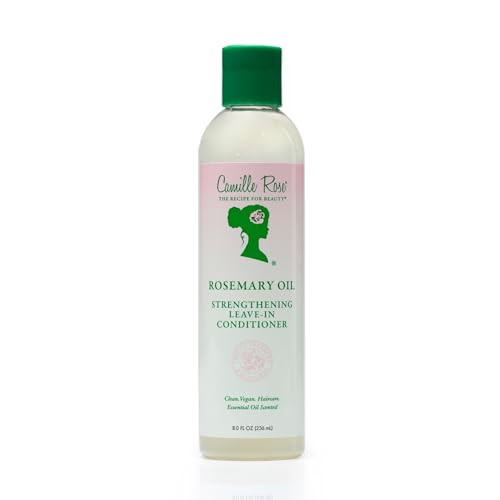Camille Rose Leave-In Conditioner, Rosemary Oil  Deep Conditioning for Hair Strengthening, Detangling, Dry Scalp Moisturizer, 8 Oz