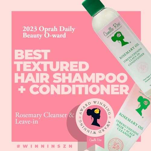 Camille Rose Leave-In Conditioner, Rosemary Oil  Deep Conditioning for Hair Strengthening, Detangling, Dry Scalp Moisturizer, 8 Oz