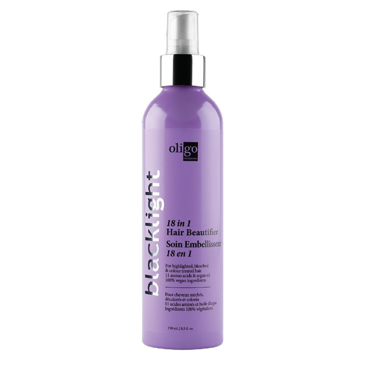 Oligo Professionnel - Blacklight 18-in-1 Hair Beautifier for blondes - Vegan - Paraben free - Anti Frizz - Heat Protectant Leave-in Conditioner - Arg