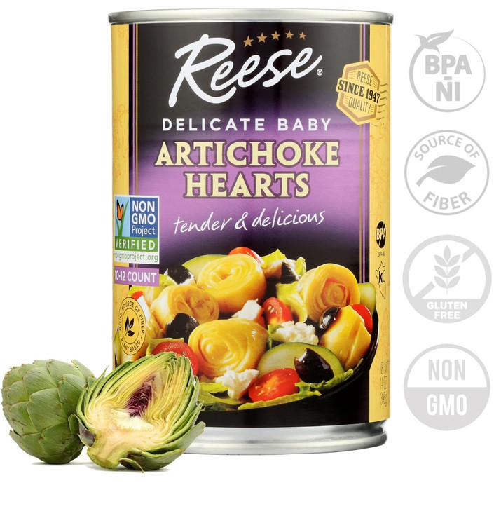 Reese Delicate Baby Artichoke Hearts, 14-Ounces (Pack of 12)