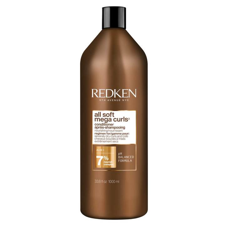 Redken All Soft Mega Curls Conditioner | For Extremely Dry Hair | For Curly & Coily Hair | Nourishes & Softens Severely Dry Hair | With Aloe Vera | 3