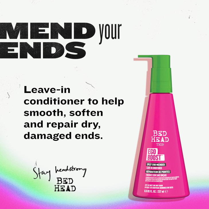 Bead Head by TIGI Ego Boost Split End Mender & Leave-In Conditioner - For Split End Control - For All Hair Types - Use on Wet or Dry Hair - Premium H