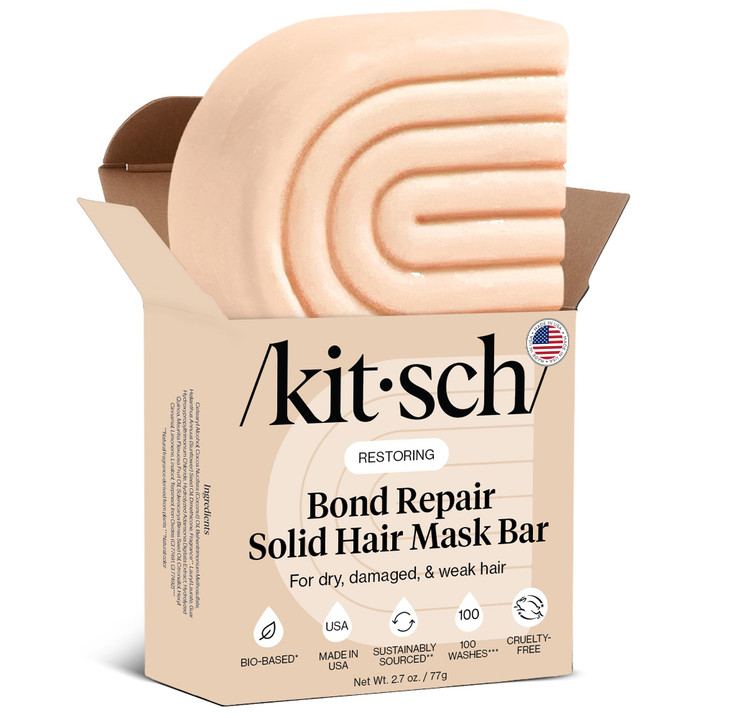 Kitsch Bond Repair Hair Mask  Strengthening Bond Repair Hair Treatment to Restore and Replenish - Hair Mask for Damaged Hair & Dry - Solid Hair Care