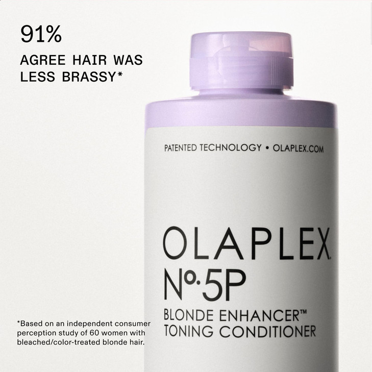 Olaplex Nº. 5P Blonde Enhancer Purple Toning Conditioner: Neutralizes Brassiness & Strengthen | Repairs Damages & Hydrates Hair | For Coily, Curly, S