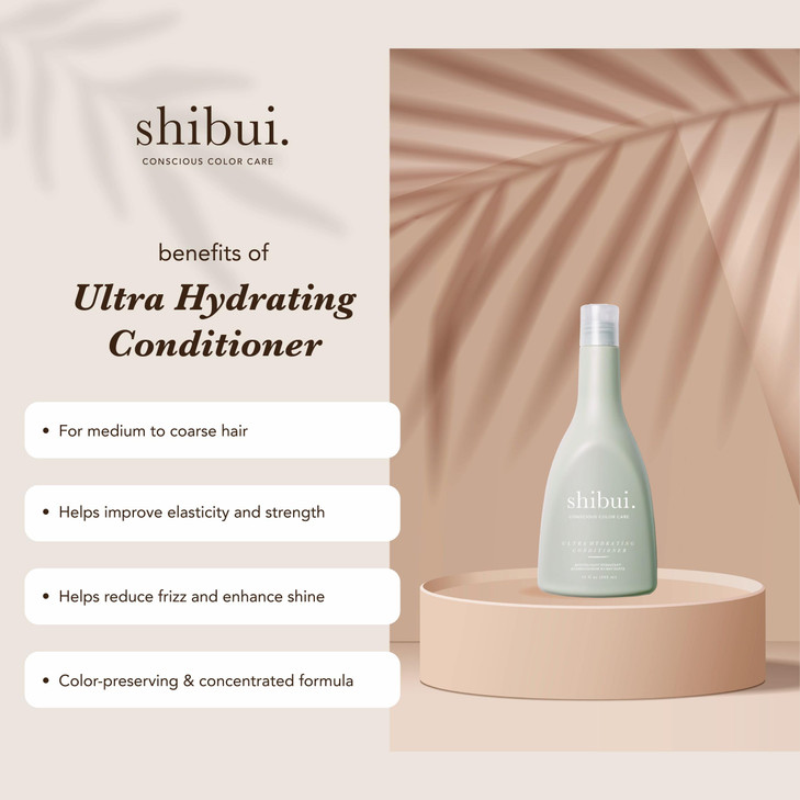 SHIBUI Ultra Hydrating Conditioner, Moisture-Rich Conditioning & Color Protection with Shea Butter & Hyaluronic Acid, For Medium to Textured Hair, Co