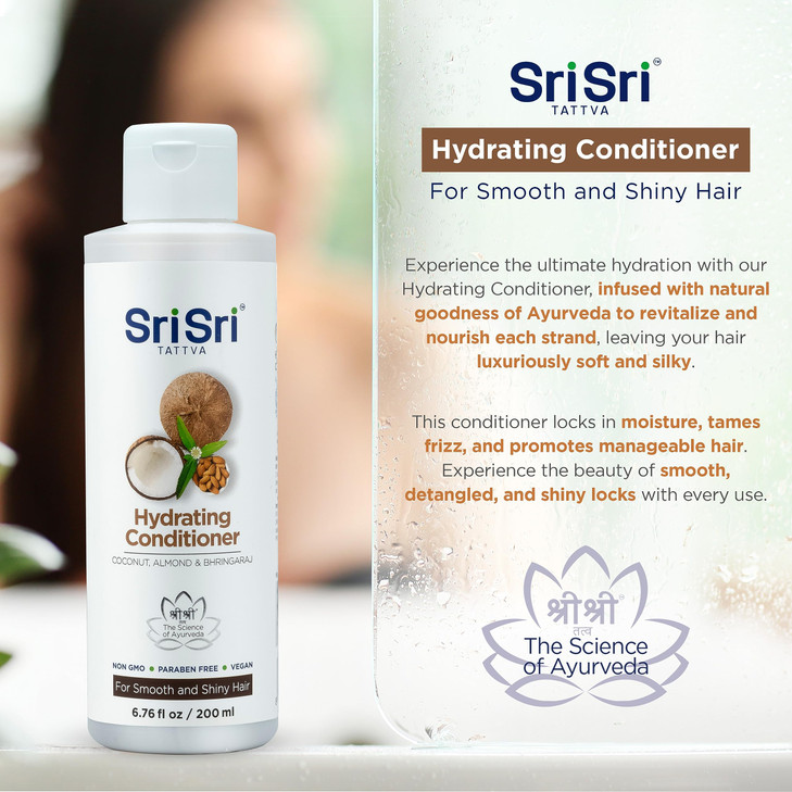 SRI SRI TATTVA Hydrating Conditioner for Smooth and Shiny Hair  Ayurvedic Hair Conditioner with Bhringraj and Aloe Vera to Restore Hair Shine and Mo