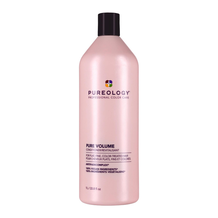 Pureology Pure Volume Conditioner - Enhances Volume and Movement, Lightweight Shampoo for Fine, Flat, Color Treated Hair, 33.8 Fl Oz
