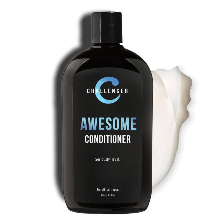 Challenger Awesome Mint Conditioner | Men's Shower Product | For Itchy & Dry Scalp | Removes Dirt & Oils | Coconut Oil, Jojoba Oil, Hydrolyzed Kerati