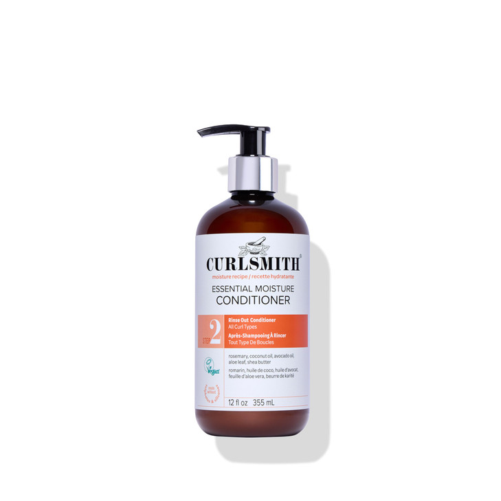 CURLSMITH - Essential Moisture Conditioner, Lightweight Frizz Control for Wavy, Curly and Coily Hair, Vegan (12 fl.oz)