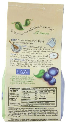 Sticky Fingers Wild Blueberry Scone Mix, 15-Ounces (Pack of 3)
