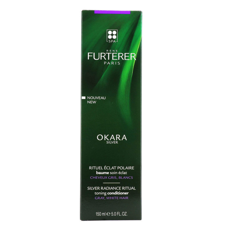 Rene Furterer OKARA SILVER Toning Conditioner, Purple Conditioner for Blonde, White, Grey, Silver, Pastel Hair, 5 fl oz