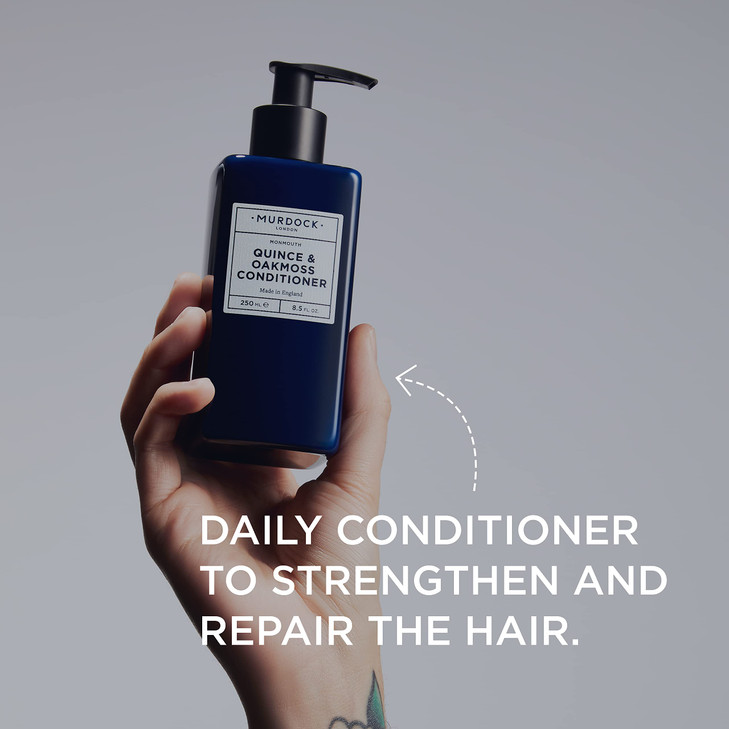 Murdock London Quince & Oakmoss Conditioner | Strengthens & Repairs Hair from Within | All Hair Types | Made in England | 8.5 oz
