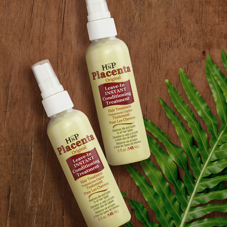 HNP Placenta Original Leave-In Conditioning Hair Treatment Pump, 5 Oz - Pack of 2
