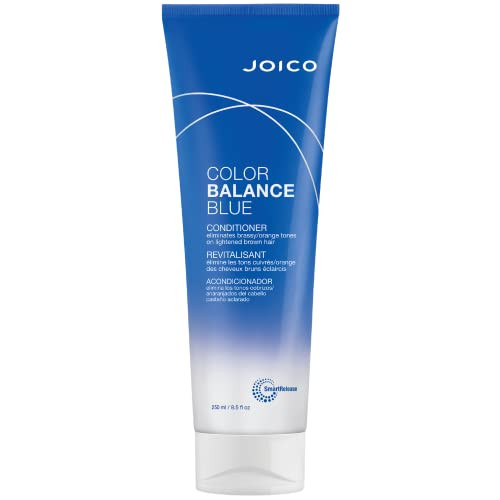 Joico Color Balance Blue Conditioner | For Lightened Brown Hair | Eliminate Brassy Orange Tones | Boost Color Vibrancy & Shine | UV Protection | With