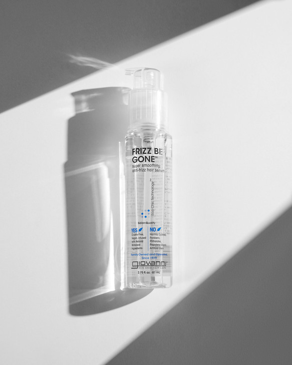 GIOVANNI Eco Chic Frizz Be Gone, 2.75 oz. Super Smoothing Anti Frizz Hair Serum, Adds Shine, Seals in Color, Wash & Go, Infused with Conditioners, No