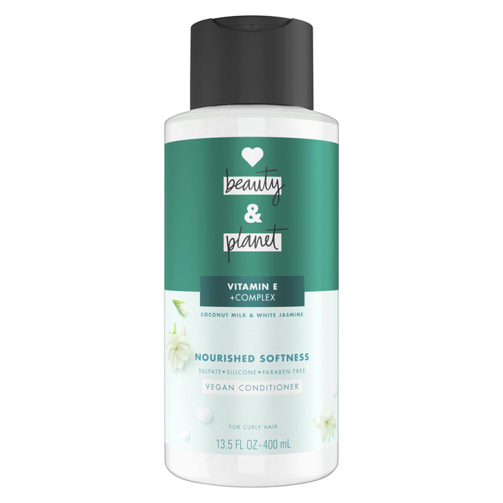 Love Beauty and Planet Conditioner with Vitamin E Coconut Milk & White Jasmine for Curly Hair & Natural Definition, Sulfate, Silicone, & Paraben Free