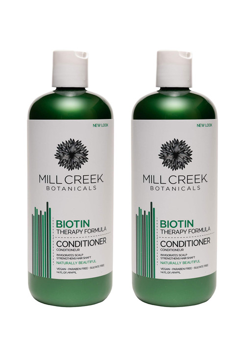 Mill Creek Biotin Conditioner, Natural and Organic, 14 fl. oz. (Pack of 2)