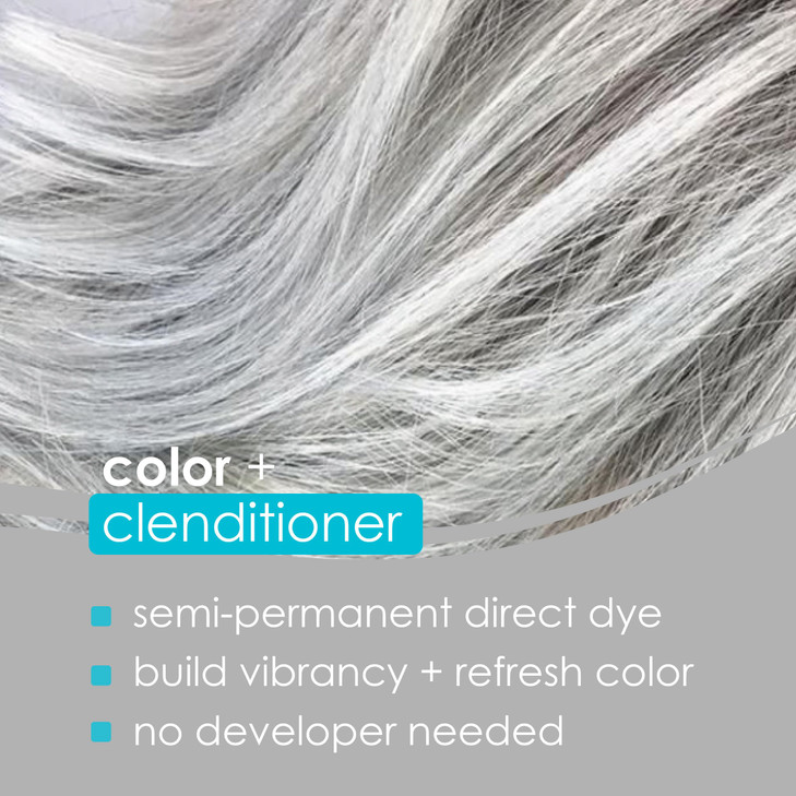 KERACOLOR Clenditioner SILVER Hair Dye - Semi Permanent Hair Color Depositing Conditioner, Cruelty-free, 12 Fl. Oz