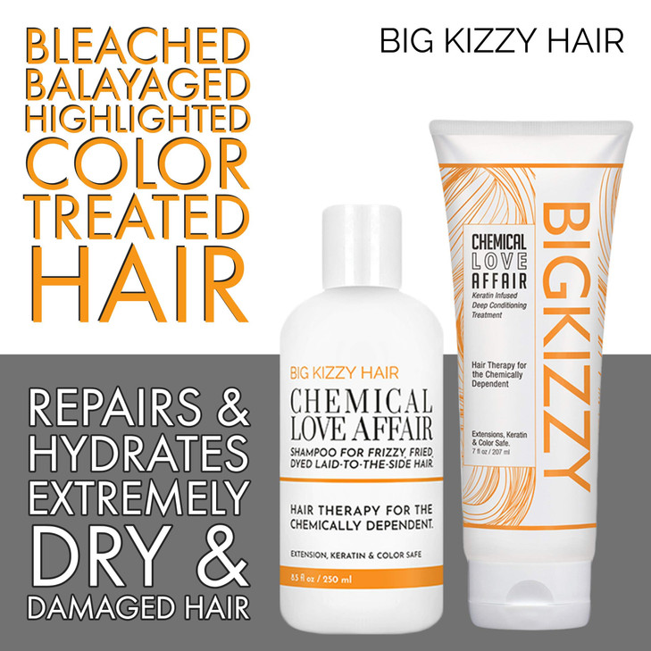 Big Kizzy Keratin Damage Repair Conditioner & Treatment - Chemical Love Affair Hair Repair for Dry, Damaged and Color Treated hair - 7oz