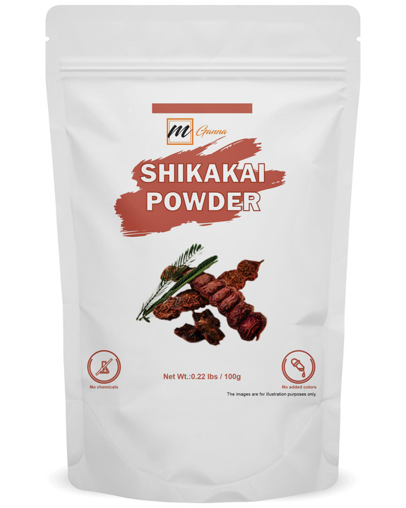 mGanna 100% Pure Shikakai/Acacia Concinna Powder for Hair Care | Natural Hair Cleanser & Conditioner 100 GMS / 0.22 LBS