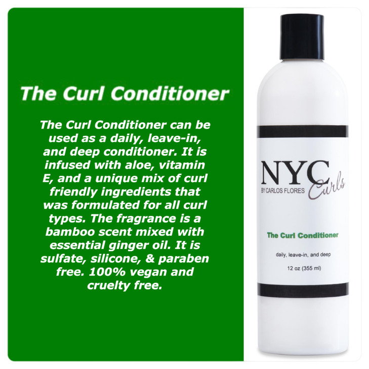 NYC Curls The Curl Conditioner | Daily, Leave-in, & Deep Conditioner for Curly, Coily, & Wavy Hair | 3 products in one | Silicone Free & Vegan | 12 F