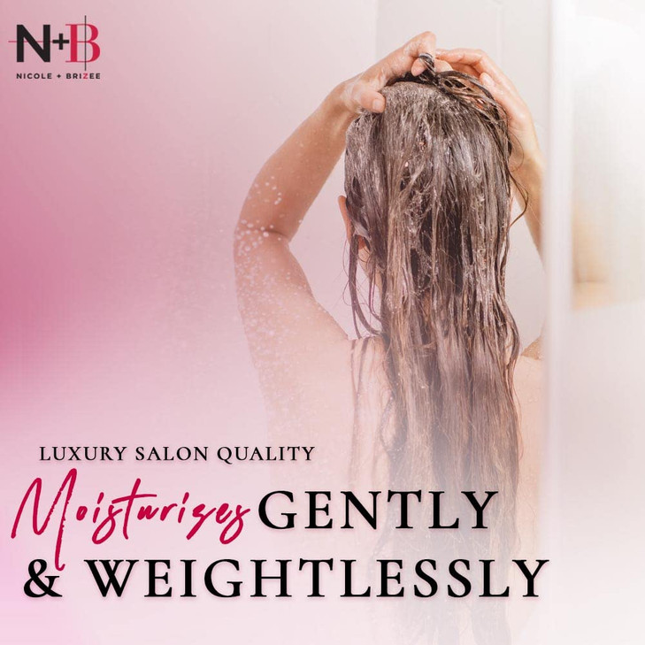 Nicole + Brizee N+B Core Collection | Paraben-Free | For All Hair Types and Textures | Strengthens and Hydrates | Made in the USA (Conditioner 10oz)