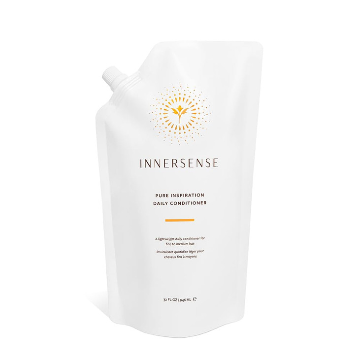 INNERSENSE Organic Beauty - Natural Pure Inspiration Daily Conditioner | Non-Toxic, Cruelty-Free, Clean Haircare (32 oz Refill Pouch)