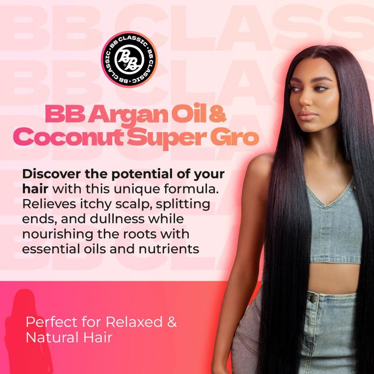 B&B Super Gro Conditioner 6 oz (ARGAN OIL & COCONUT WITH ALOE)