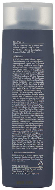 Organic Male OM4 Accelerate: Black Spruce & Siberian Ginseng Hair Densifying Conditioner - Men's Nourishing and Hydrating Haircare