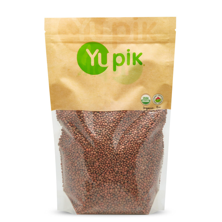 Yupik Organic Brown Lentils, 2.2 lb (35.2 oz), Non-GMO, Vegan, Gluten-Free, Kosher, Raw, Salt-Free, High in Fiber & Protein, Ideal for Soups, Salads