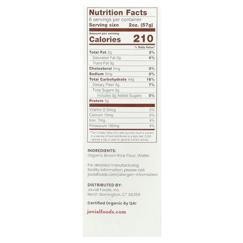 Jovial Pasta Brown rice Organic Fusilli, 12 oz