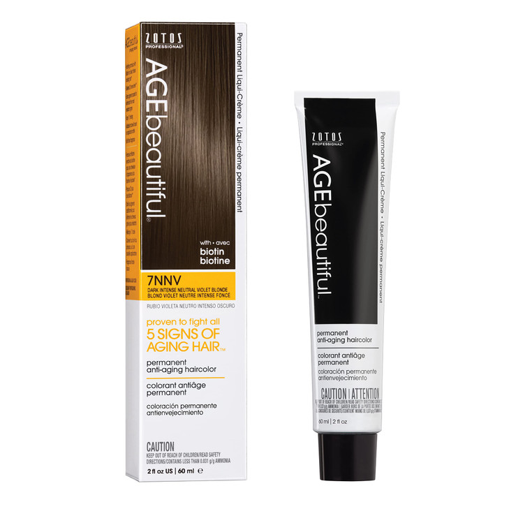 AGE beautiful Permanent Hair Color Dye Liqui Creme | 100% Gray Coverage | Anti-Aging Haircolor | Biotin for Thicker, Fuller Hair | Professional Salon