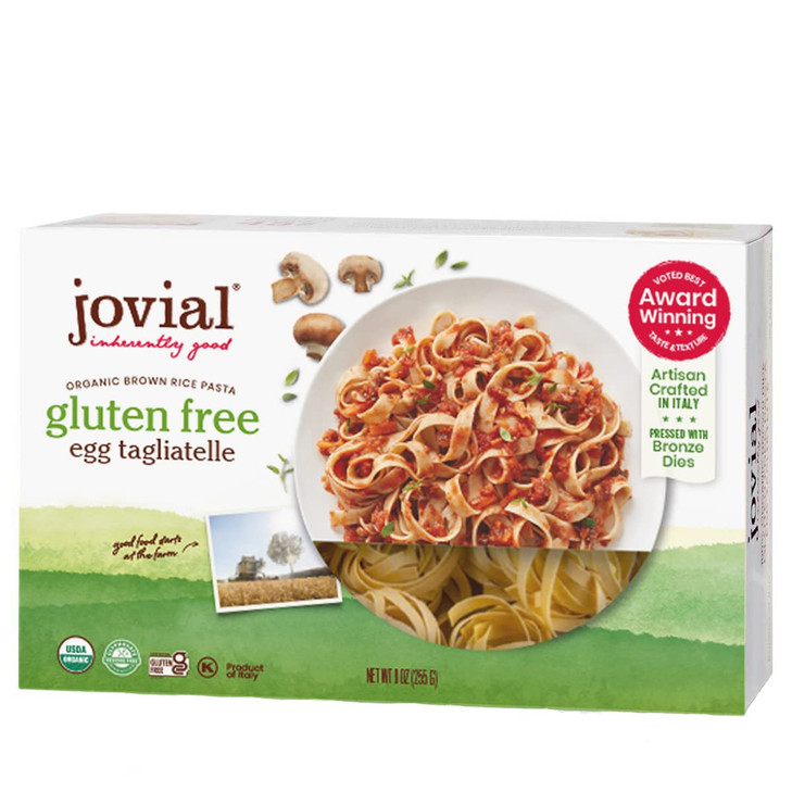 Jovial Whole Grain Brown Rice Egg Tagliatelle Pasta - Pasta Tagliatelle, Tagliatelle Pasta, Whole Grain Pasta, Organic Pasta, Gluten Free, Dairy Free