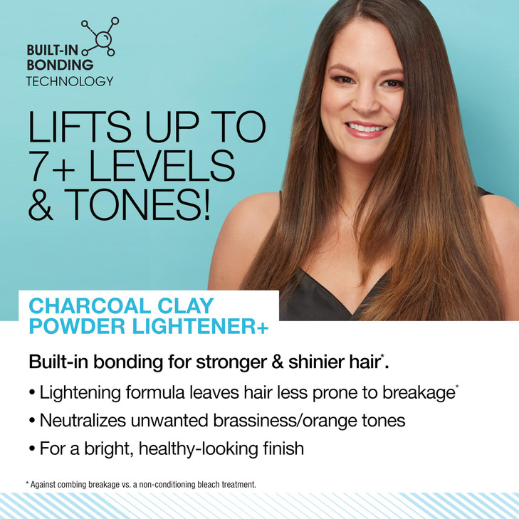 AGE beautiful Charcoal Clay Powder Hair Lightener with Ultra Bond Building | Strengthens, Protects & Nourishes | Lifts up to 7+ Levels | Lightens & T