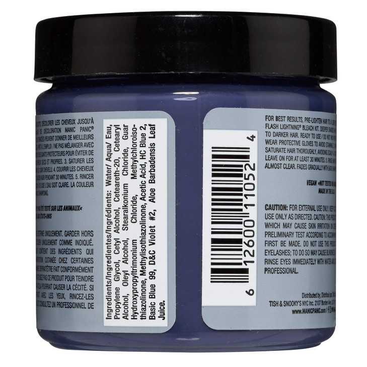 MANIC PANIC Classic Blue Steel Semi Permanent Hair Color - Cool Silver Hair Dye for Women & Men That Lasts 4-6 Weeks - Vegan, Ammonia & Cruelty-Free