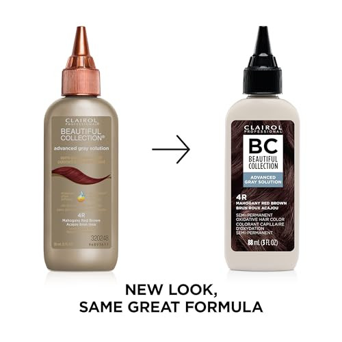 Clairol Professional Beautiful Collection Advanced Gray Solutions, 4R Mahogany Red Brown, 3 oz. - Packaging May Vary