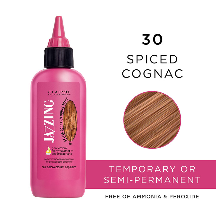 Clairol Professional Jazzing Semi-Permanent Hair Color, No.30 Spiced Cognac, 3 oz.