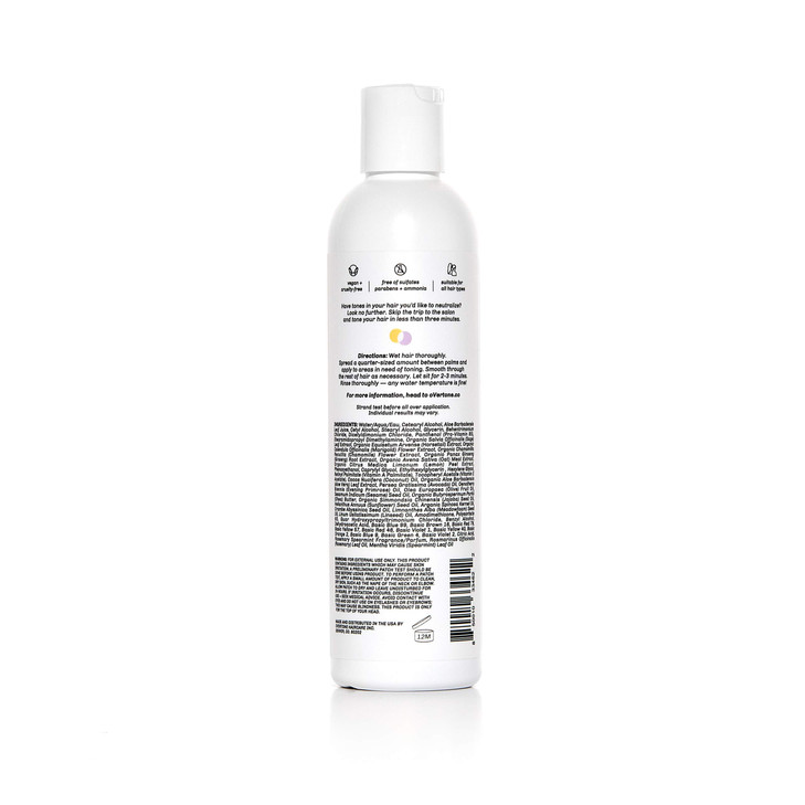 oVertone Haircare Purple Toning Conditioner - Neutralizes Brassiness for Blonde & Platinum Hair - Deeply Hydrating Formula with Shea Butter & Coconut