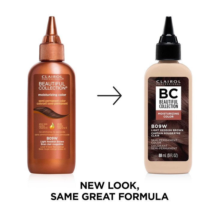 Clairol Professional Beautiful Collection Hair Color, 09W Light Reddish Brown, 3 oz. - Packaging May Vary